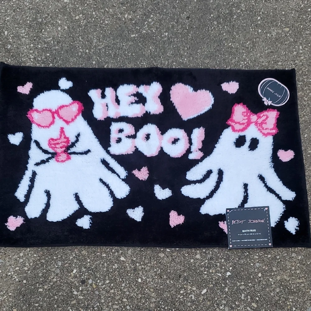 Betsey Johnson Hey Boo Ghost Bath Mat Rug Halloween New 20